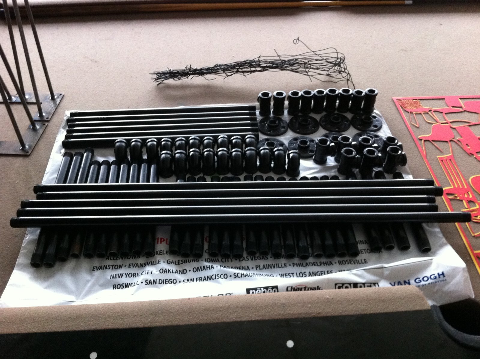 3/4" gas pipe shelving