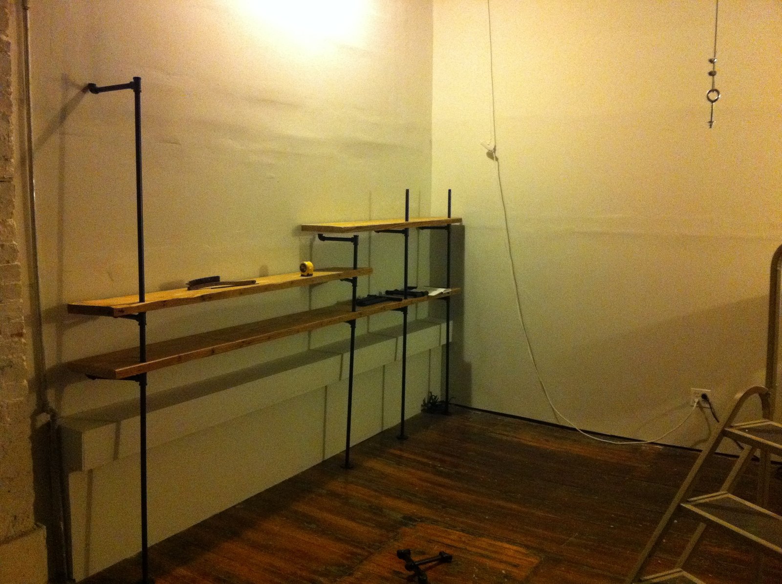 3/4" gas pipe shelving