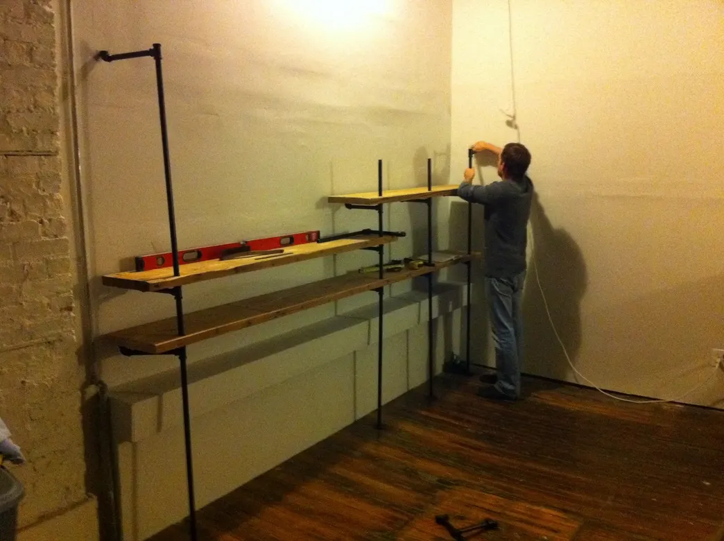 3/4" gas pipe shelving