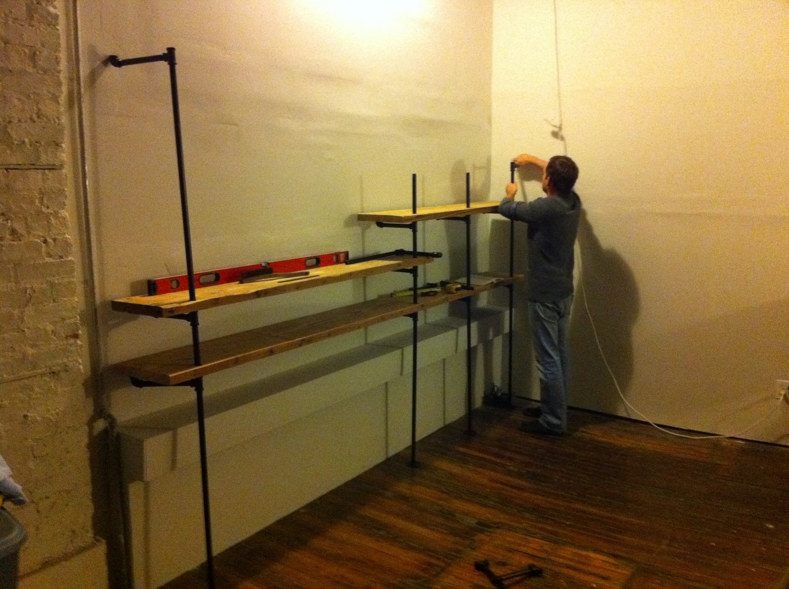 3/4" gas pipe shelving
